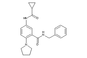 Image of N-benzyl-5-(cyclopropanecarbonylamino)-2-pyrrolidino-benzamide