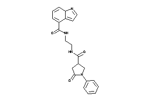 N-[2-[(5-keto-1-phenyl-pyrrolidine-3-carbonyl)amino]ethyl]-7aH-indole-4-carboxamide