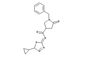 1-benzyl-N-(2-cyclopropyl-2H-1,3,4-thiadiazol-5-ylidene)-5-keto-pyrrolidine-3-carboxamide