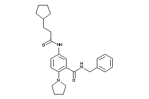 Image of N-benzyl-5-(3-cyclopentylpropanoylamino)-2-pyrrolidino-benzamide