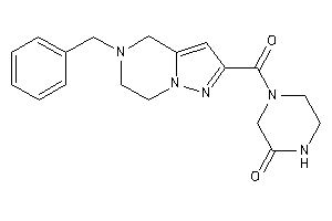 4-(5-benzyl-6,7-dihydro-4H-pyrazolo[1,5-a]pyrazine-2-carbonyl)piperazin-2-one