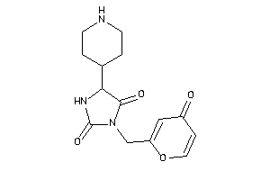 3-[(4-ketopyran-2-yl)methyl]-5-(4-piperidyl)hydantoin