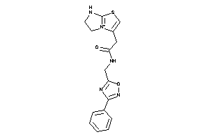 2-(6,7-dihydro-5H-imidazo[2,1-b]thiazol-4-ium-3-yl)-N-[(3-phenyl-1,2,4-oxadiazol-5-yl)methyl]acetamide