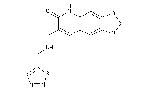 Image of 7-[(thiadiazol-5-ylmethylamino)methyl]-5H-[1,3]dioxolo[4,5-g]quinolin-6-one