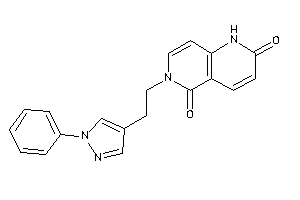 Image of 6-[2-(1-phenylpyrazol-4-yl)ethyl]-1H-1,6-naphthyridine-2,5-quinone