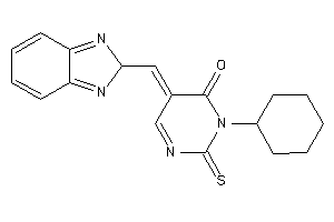 5-(2H-benzimidazol-2-ylmethylene)-3-cyclohexyl-2-thioxo-pyrimidin-4-one