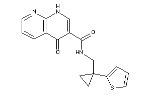 Image of 4-keto-N-[[1-(2-thienyl)cyclopropyl]methyl]-1H-1,8-naphthyridine-3-carboxamide