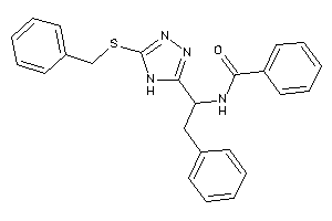 Image of N-[1-[5-(benzylthio)-4H-1,2,4-triazol-3-yl]-2-phenyl-ethyl]benzamide