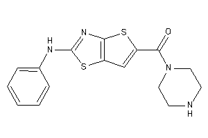 Image of (2-anilinothieno[2,3-d]thiazol-5-yl)-piperazino-methanone