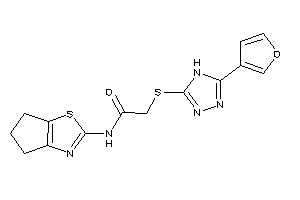 Image of N-(5,6-dihydro-4H-cyclopenta[d]thiazol-2-yl)-2-[[5-(3-furyl)-4H-1,2,4-triazol-3-yl]thio]acetamide