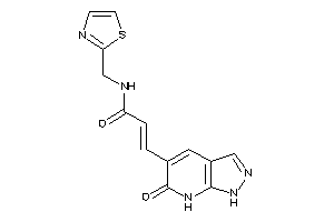 3-(6-keto-1,7-dihydropyrazolo[3,4-b]pyridin-5-yl)-N-(thiazol-2-ylmethyl)acrylamide