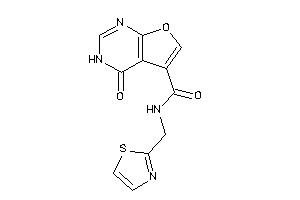 Image of 4-keto-N-(thiazol-2-ylmethyl)-3H-furo[2,3-d]pyrimidine-5-carboxamide