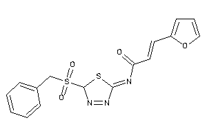 N-(2-benzylsulfonyl-2H-1,3,4-thiadiazol-5-ylidene)-3-(2-furyl)acrylamide