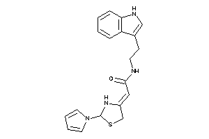 N-[2-(1H-indol-3-yl)ethyl]-2-(2-pyrrol-1-ylthiazolidin-4-ylidene)acetamide