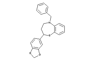 2-(1,3-benzodioxol-5-yl)-5-benzyl-3,4-dihydro-2H-1,5-benzothiazepine