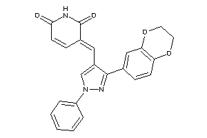 Image of 3-[[3-(2,3-dihydro-1,4-benzodioxin-6-yl)-1-phenyl-pyrazol-4-yl]methylene]pyridine-2,6-quinone