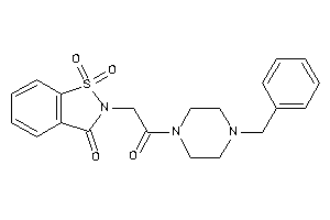 2-[2-(4-benzylpiperazino)-2-keto-ethyl]-1,1-diketo-1,2-benzothiazol-3-one