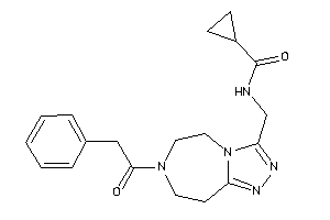 Image of N-[[7-(2-phenylacetyl)-5,6,8,9-tetrahydro-[1,2,4]triazolo[3,4-g][1,4]diazepin-3-yl]methyl]cyclopropanecarboxamide