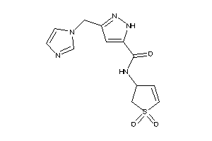 Image of N-(1,1-diketo-2,3-dihydrothiophen-3-yl)-3-(imidazol-1-ylmethyl)-1H-pyrazole-5-carboxamide
