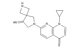 Image of 1-cyclopropyl-7-(8-imino-2,6-diazaspiro[3.4]octan-6-yl)-1,8-naphthyridin-4-one