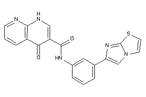 N-(3-imidazo[2,1-b]thiazol-6-ylphenyl)-4-keto-1H-1,8-naphthyridine-3-carboxamide