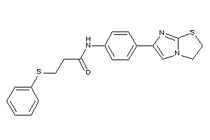 N-[4-(2,3-dihydroimidazo[2,1-b]thiazol-6-yl)phenyl]-3-(phenylthio)propionamide