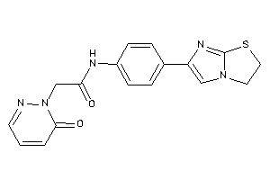 Image of N-[4-(2,3-dihydroimidazo[2,1-b]thiazol-6-yl)phenyl]-2-(6-ketopyridazin-1-yl)acetamide