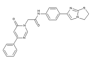 N-[4-(2,3-dihydroimidazo[2,1-b]thiazol-6-yl)phenyl]-2-(6-keto-4-phenyl-pyrimidin-1-yl)acetamide