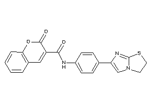 Image of N-[4-(2,3-dihydroimidazo[2,1-b]thiazol-6-yl)phenyl]-2-keto-chromene-3-carboxamide