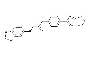 Image of 2-(1,3-benzodioxol-5-yloxy)-N-[4-(2,3-dihydroimidazo[2,1-b]thiazol-6-yl)phenyl]acetamide