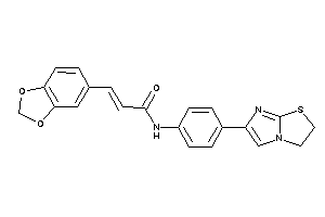 3-(1,3-benzodioxol-5-yl)-N-[4-(2,3-dihydroimidazo[2,1-b]thiazol-6-yl)phenyl]acrylamide