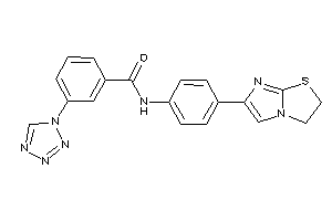N-[4-(2,3-dihydroimidazo[2,1-b]thiazol-6-yl)phenyl]-3-(tetrazol-1-yl)benzamide