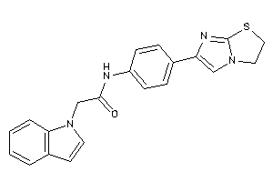 Image of N-[4-(2,3-dihydroimidazo[2,1-b]thiazol-6-yl)phenyl]-2-indol-1-yl-acetamide