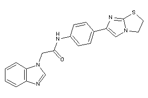 Image of 2-(benzimidazol-1-yl)-N-[4-(2,3-dihydroimidazo[2,1-b]thiazol-6-yl)phenyl]acetamide