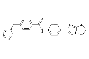 N-[4-(2,3-dihydroimidazo[2,1-b]thiazol-6-yl)phenyl]-4-(imidazol-1-ylmethyl)benzamide