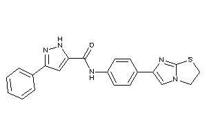 N-[4-(2,3-dihydroimidazo[2,1-b]thiazol-6-yl)phenyl]-3-phenyl-1H-pyrazole-5-carboxamide