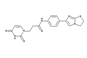 N-[4-(2,3-dihydroimidazo[2,1-b]thiazol-6-yl)phenyl]-3-(2,4-diketopyrimidin-1-yl)propionamide