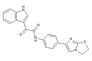 Image of N-[4-(2,3-dihydroimidazo[2,1-b]thiazol-6-yl)phenyl]-2-(1H-indol-3-yl)-2-keto-acetamide