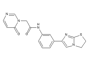 Image of N-[3-(2,3-dihydroimidazo[2,1-b]thiazol-6-yl)phenyl]-2-(6-ketopyrimidin-1-yl)acetamide
