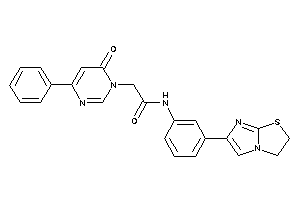 N-[3-(2,3-dihydroimidazo[2,1-b]thiazol-6-yl)phenyl]-2-(6-keto-4-phenyl-pyrimidin-1-yl)acetamide