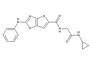 2-anilino-N-[2-(cyclopropylamino)-2-keto-ethyl]thieno[2,3-d]thiazole-5-carboxamide
