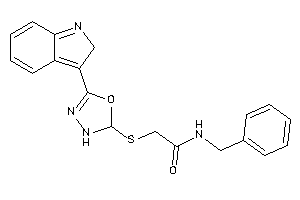 Image of N-benzyl-2-[[5-(2H-indol-3-yl)-2,3-dihydro-1,3,4-oxadiazol-2-yl]thio]acetamide