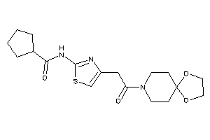 Image of N-[4-[2-(1,4-dioxa-8-azaspiro[4.5]decan-8-yl)-2-keto-ethyl]thiazol-2-yl]cyclopentanecarboxamide