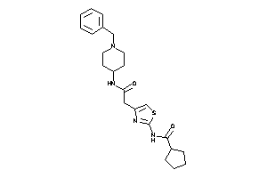 Image of N-[4-[2-[(1-benzyl-4-piperidyl)amino]-2-keto-ethyl]thiazol-2-yl]cyclopentanecarboxamide