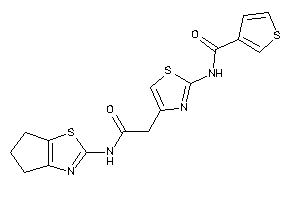 N-[4-[2-(5,6-dihydro-4H-cyclopenta[d]thiazol-2-ylamino)-2-keto-ethyl]thiazol-2-yl]thiophene-3-carboxamide