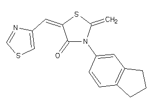 3-indan-5-yl-2-methylene-5-(thiazol-4-ylmethylene)thiazolidin-4-one
