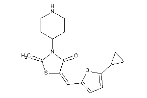 Image of 5-[(5-cyclopropyl-2-furyl)methylene]-2-methylene-3-(4-piperidyl)thiazolidin-4-one