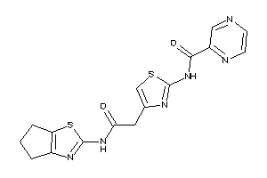 N-[4-[2-(5,6-dihydro-4H-cyclopenta[d]thiazol-2-ylamino)-2-keto-ethyl]thiazol-2-yl]pyrazinamide