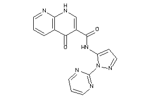 Image of 4-keto-N-[2-(2-pyrimidyl)pyrazol-3-yl]-1H-1,8-naphthyridine-3-carboxamide
