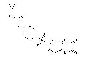Image of N-cyclopropyl-2-[4-(2,3-diketoquinoxalin-6-yl)sulfonylpiperazino]acetamide
